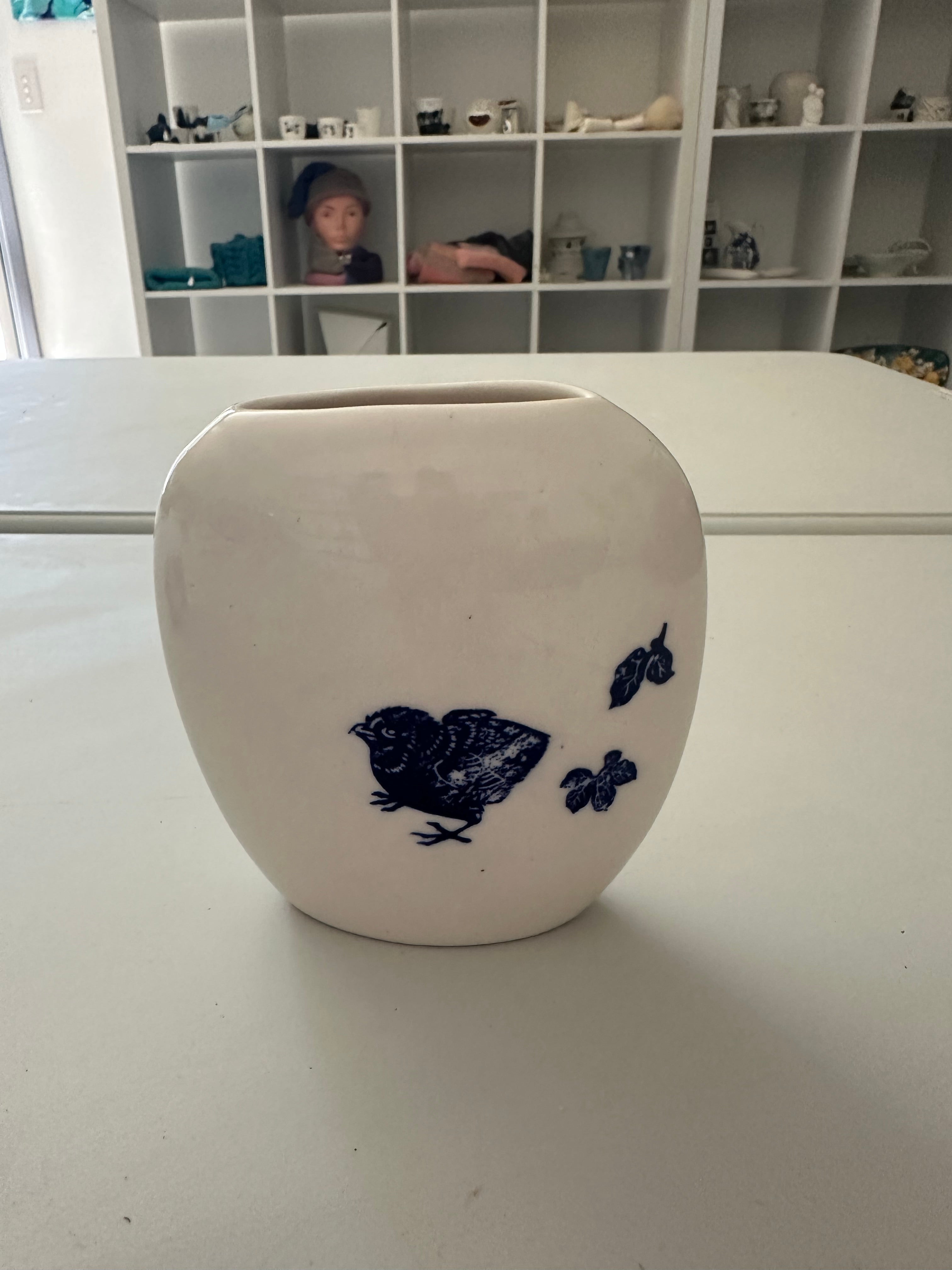 Pillow Vase, Porcelain Handcrafted.