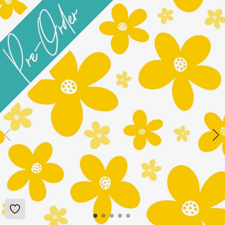 PRE-ORDER Water-resistant wet bags (Yellow Daisies - Annette Winter Designs)