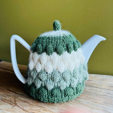 Teapot Cosy - Australian Alpine Greens - Alpaca/Merino - 4 cups