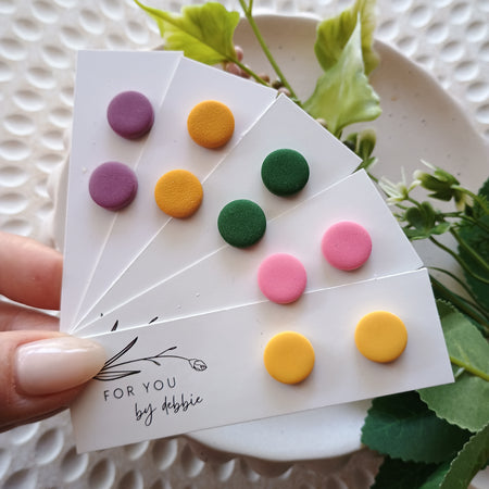 Medium stud earrings- assorted