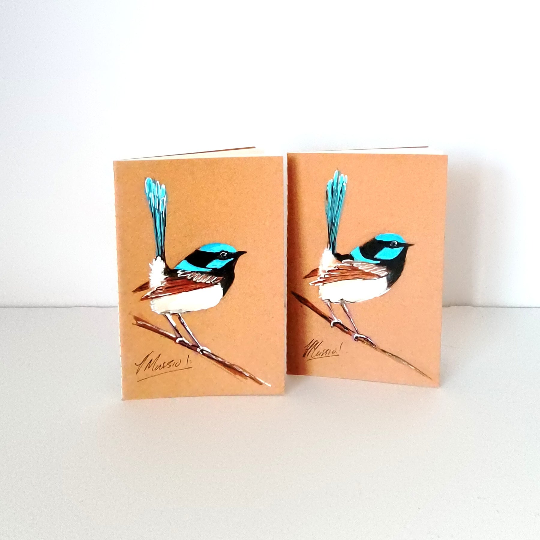 Pocket Handpainted Notebooks - Blue Wren