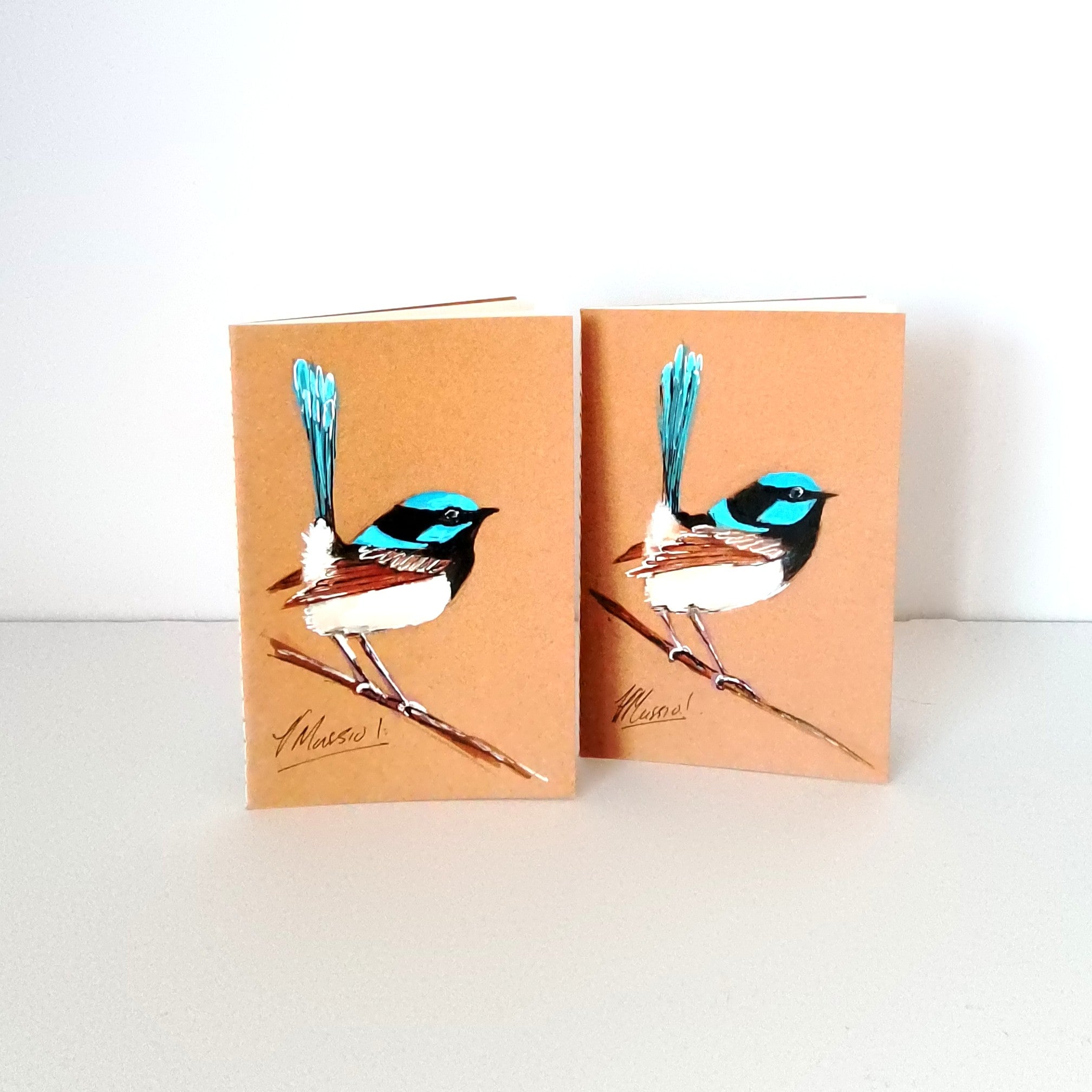Pocket Handpainted Notebooks - Blue Wren
