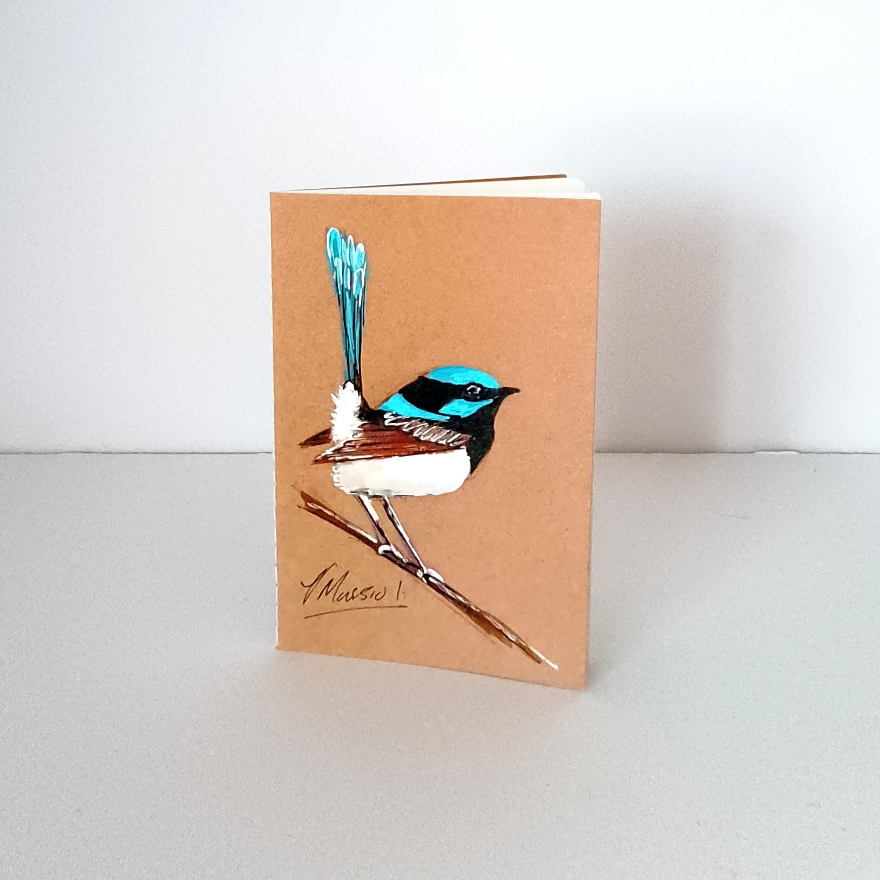Pocket Handpainted Notebooks - Blue Wren