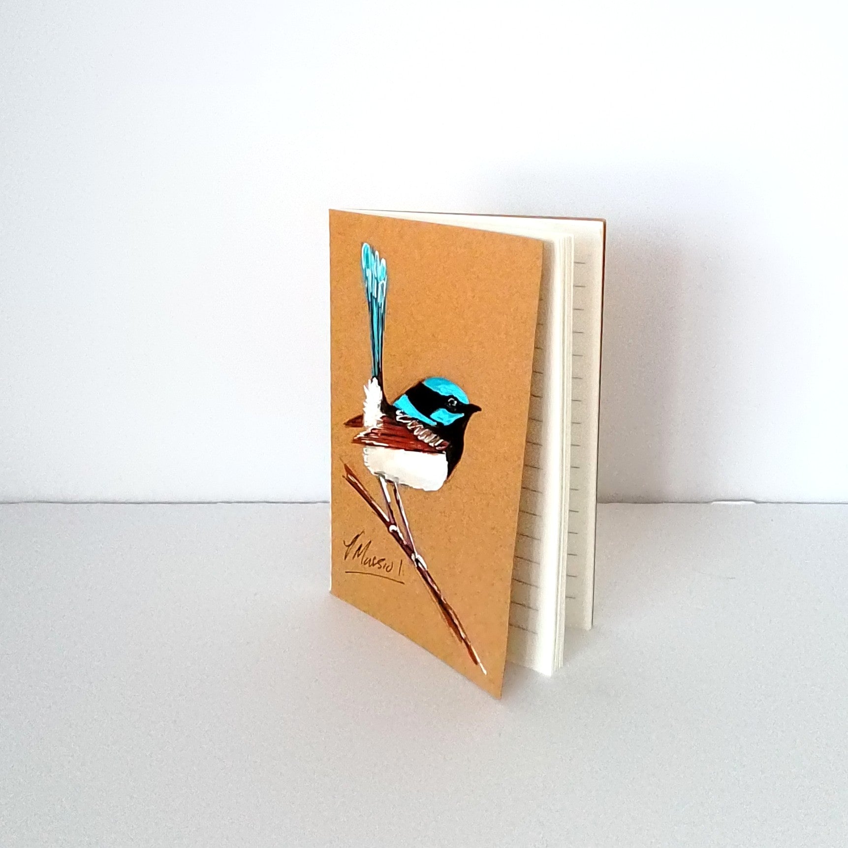 Pocket Handpainted Notebooks - Blue Wren