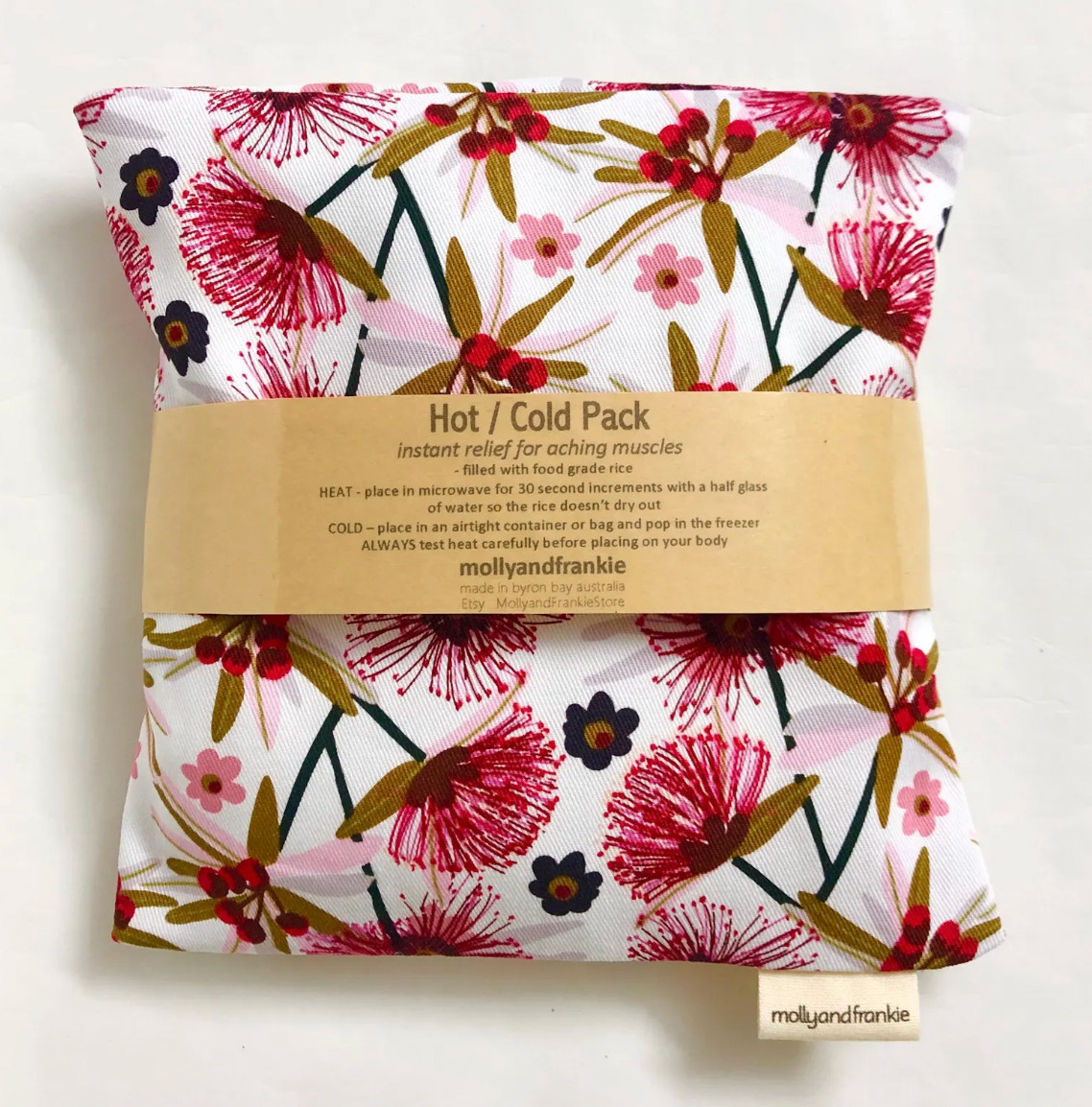 Heat Pack, Hot/Cold Pack with Removable Cover - Gum Blossoms
