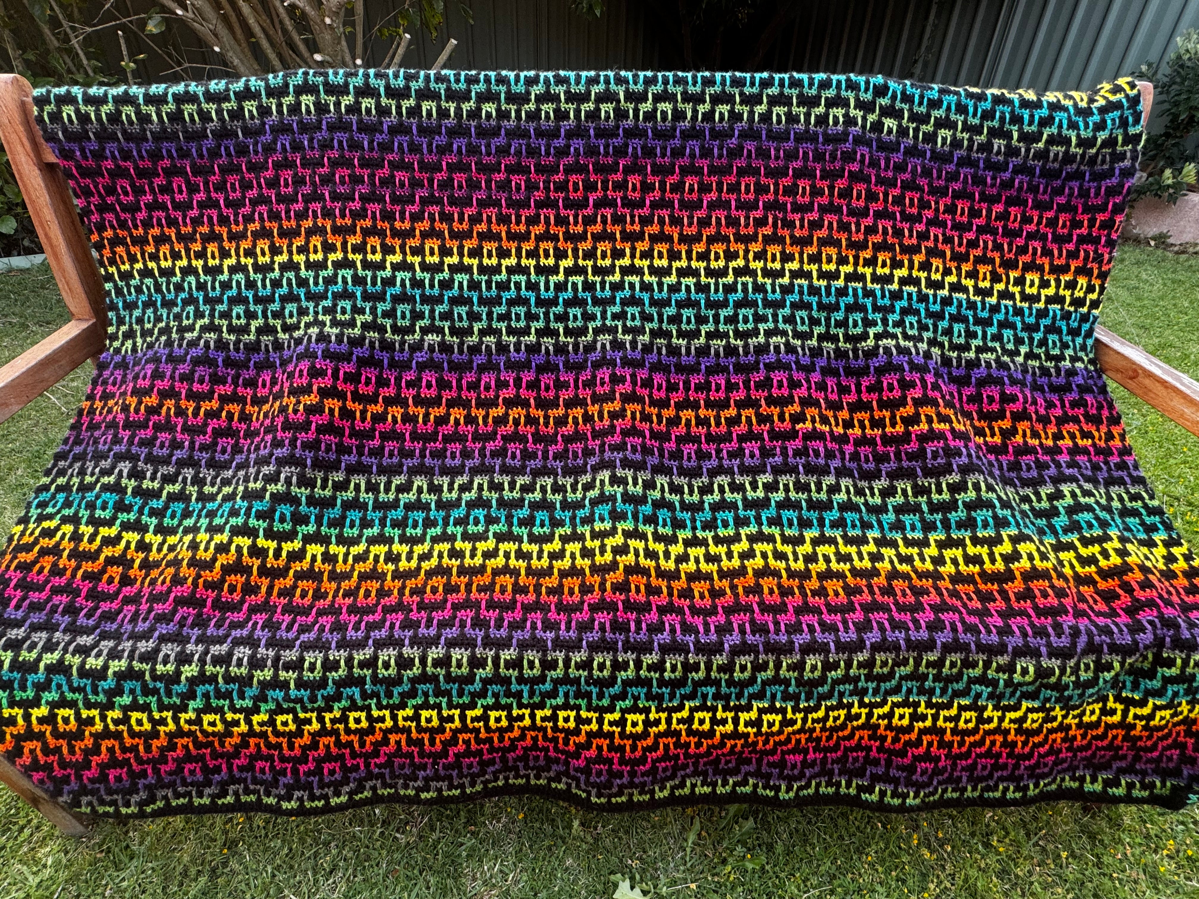 Crochet| Blanket/Afghan| Mosaic Handmade