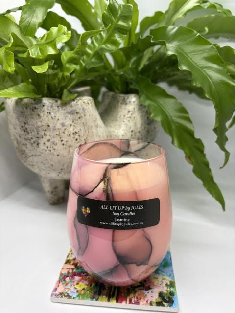 Renee Marble Pink Agate Glass - Poured to Order
