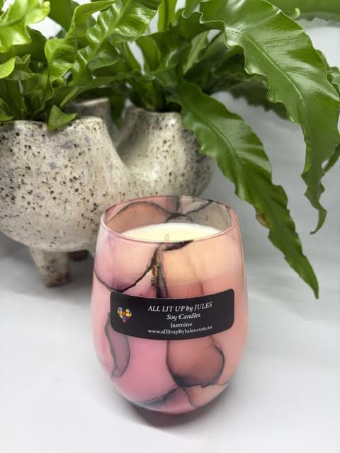 Renee Marble Pink Agate Glass - Poured to Order