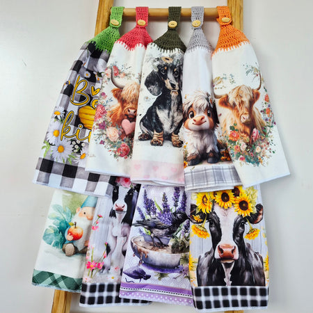 Kitchen Hand Towel | Hanging | Polyester Microfibre | SINGLE LAYER | 9 Styles - 19 - 27
