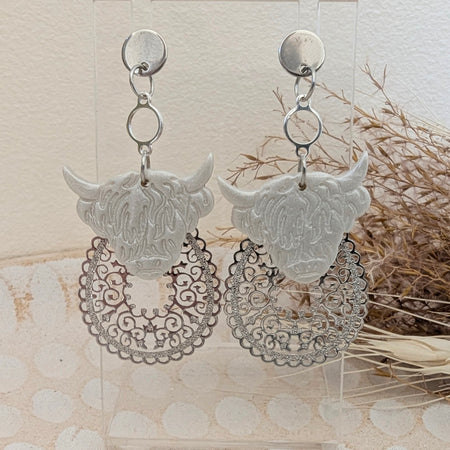 Highland Cow Earrings. Free shipping!