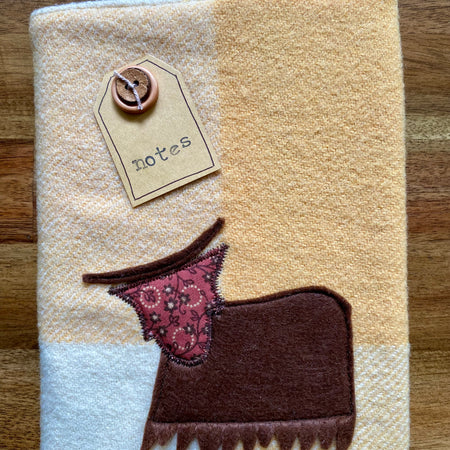 A5 Upcycled Notebook Highland Cow - Yellow