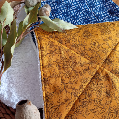 Baby Shower Gift Set - Blue & Gold