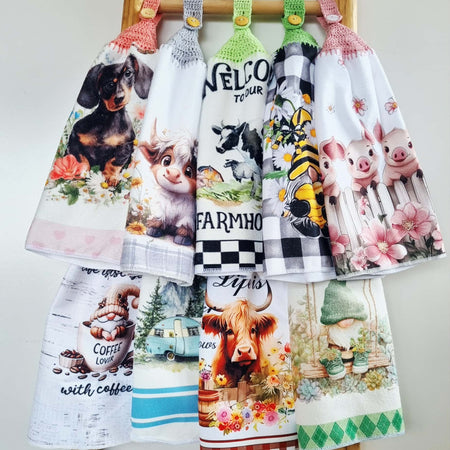 Kitchen Hand Towel | Hanging | Polyester Microfibre | SINGLE LAYER | 9 Styles - 19 - 27