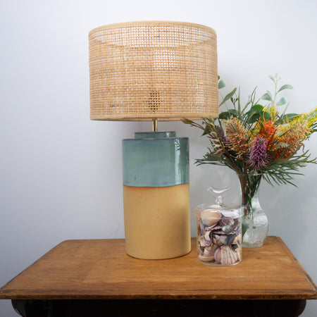 Stoneware Cylinder Table Lamp in Fingal X-Large