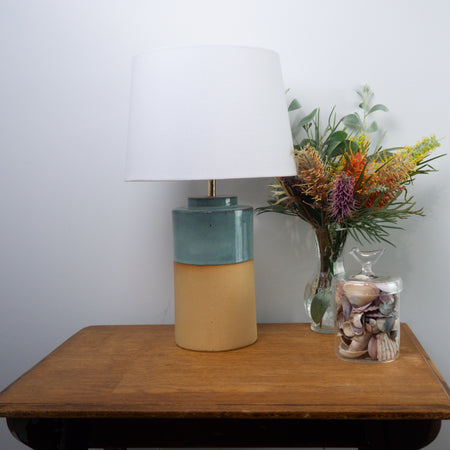 Stoneware Cylinder Table Lamp in Fingal Large