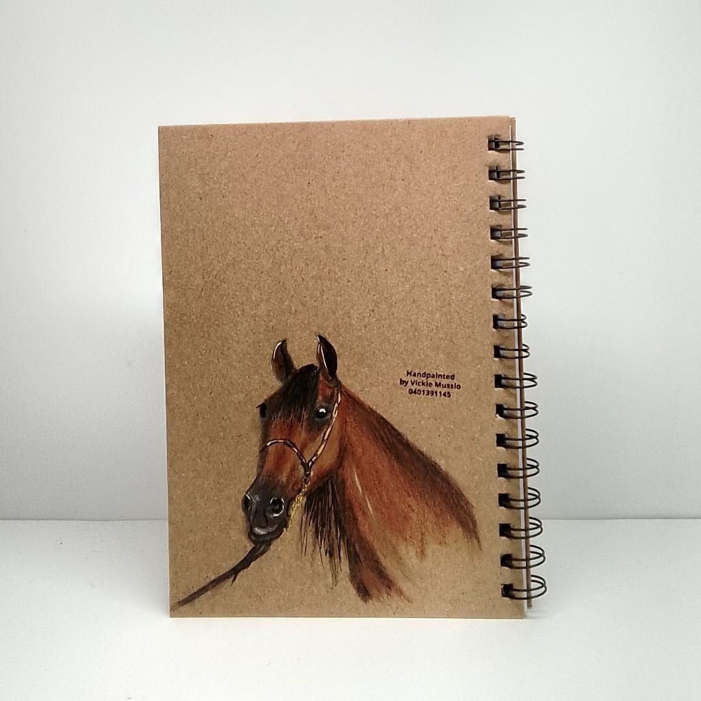 Black Brumby Handpainted Notebook Size A5 Lined