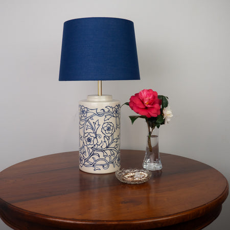 Rose Vine Cylinder Table Lamp Large