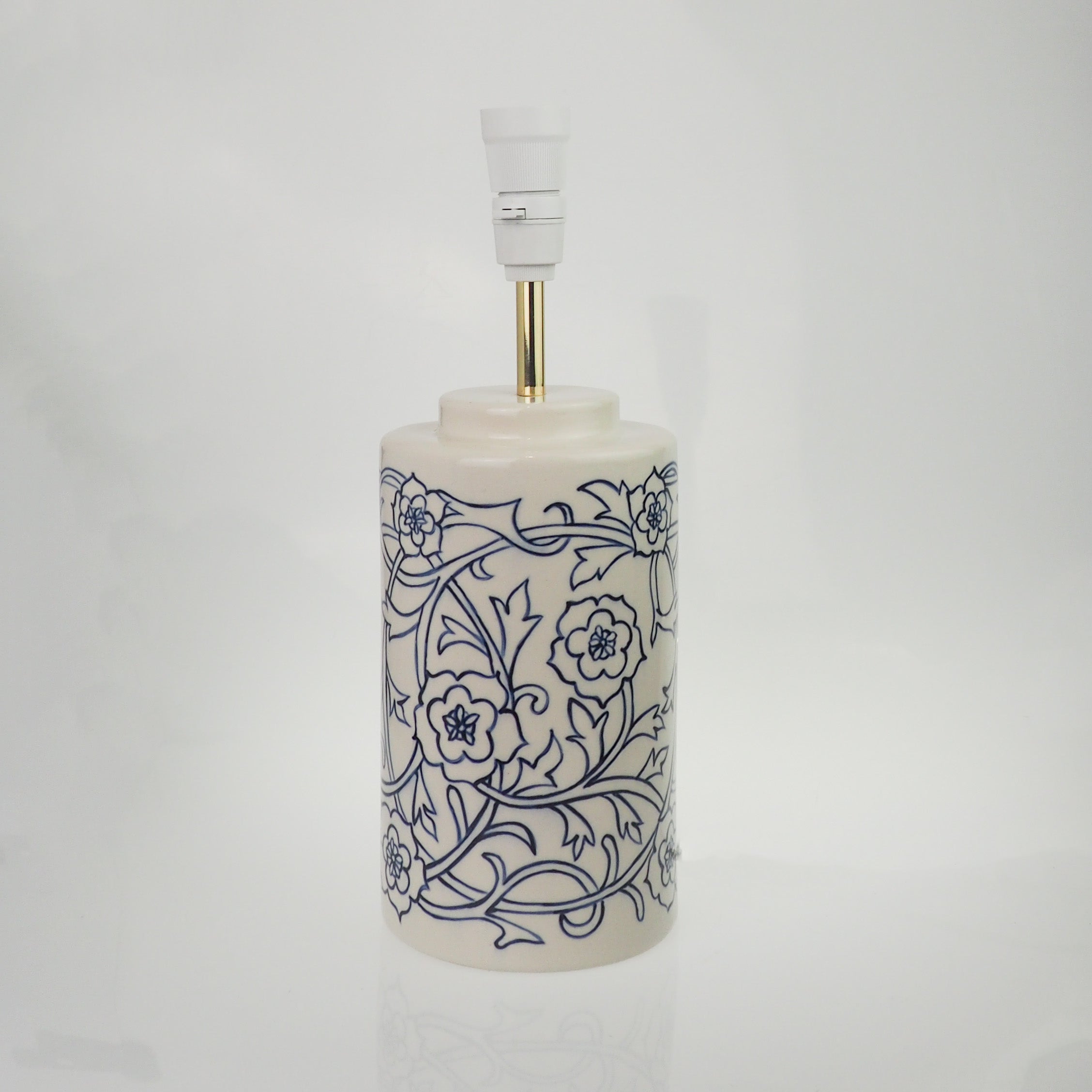 Rose Vine Cylinder Table Lamp Large