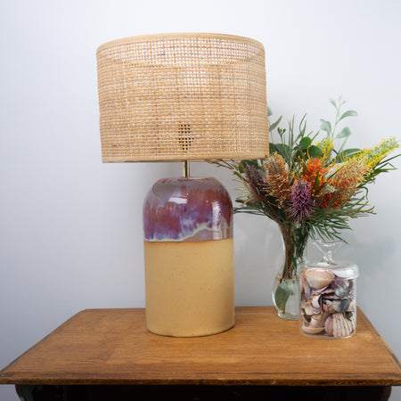 Stoneware Domed Cylinder Table Lamp in Sunrise X-Large