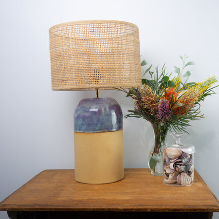 Stoneware Domed Cylinder Table Lamp in Twilight X-Large
