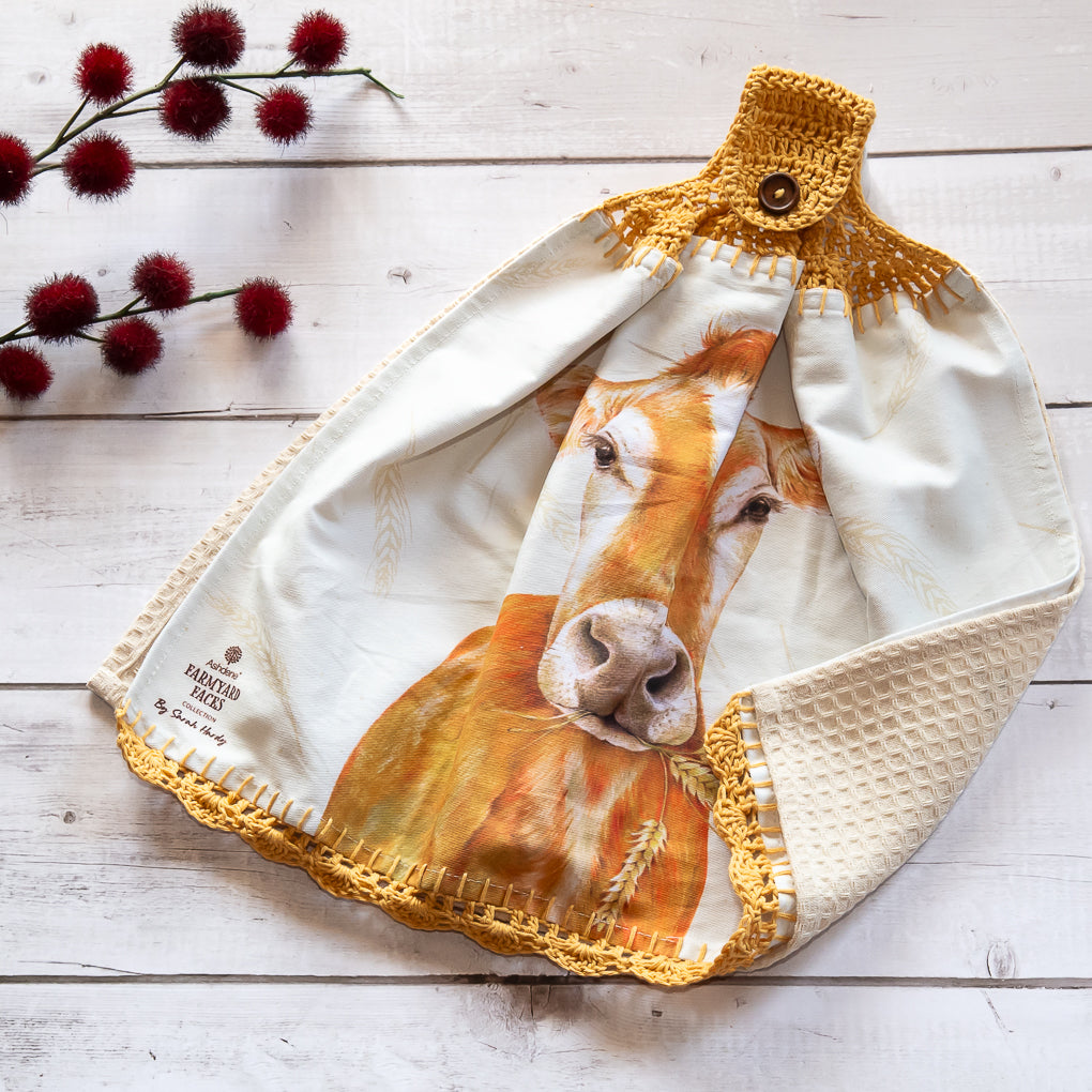 Country Life - Hanging Tea Towels / Hand Towels - Double Thickness