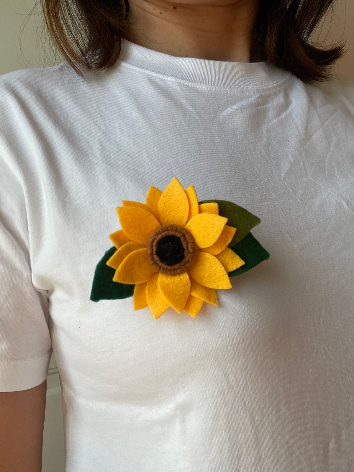 Sunflower brooch