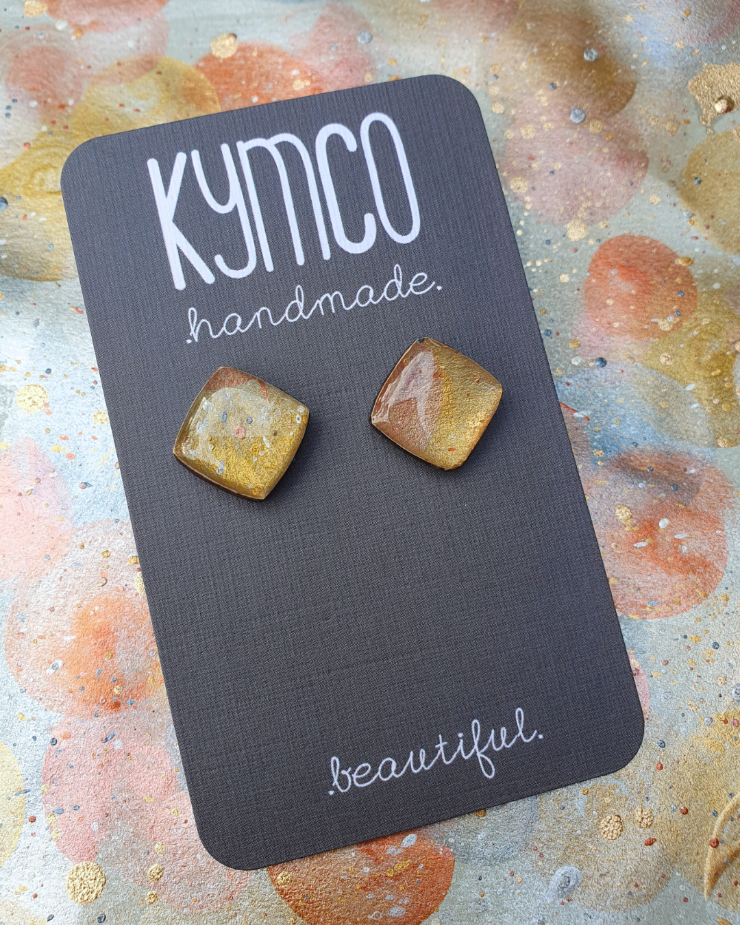 The Desert Dreaming Collection | Resin art jewellery | Medium dangle and stud earrings | Brooch | Pendants