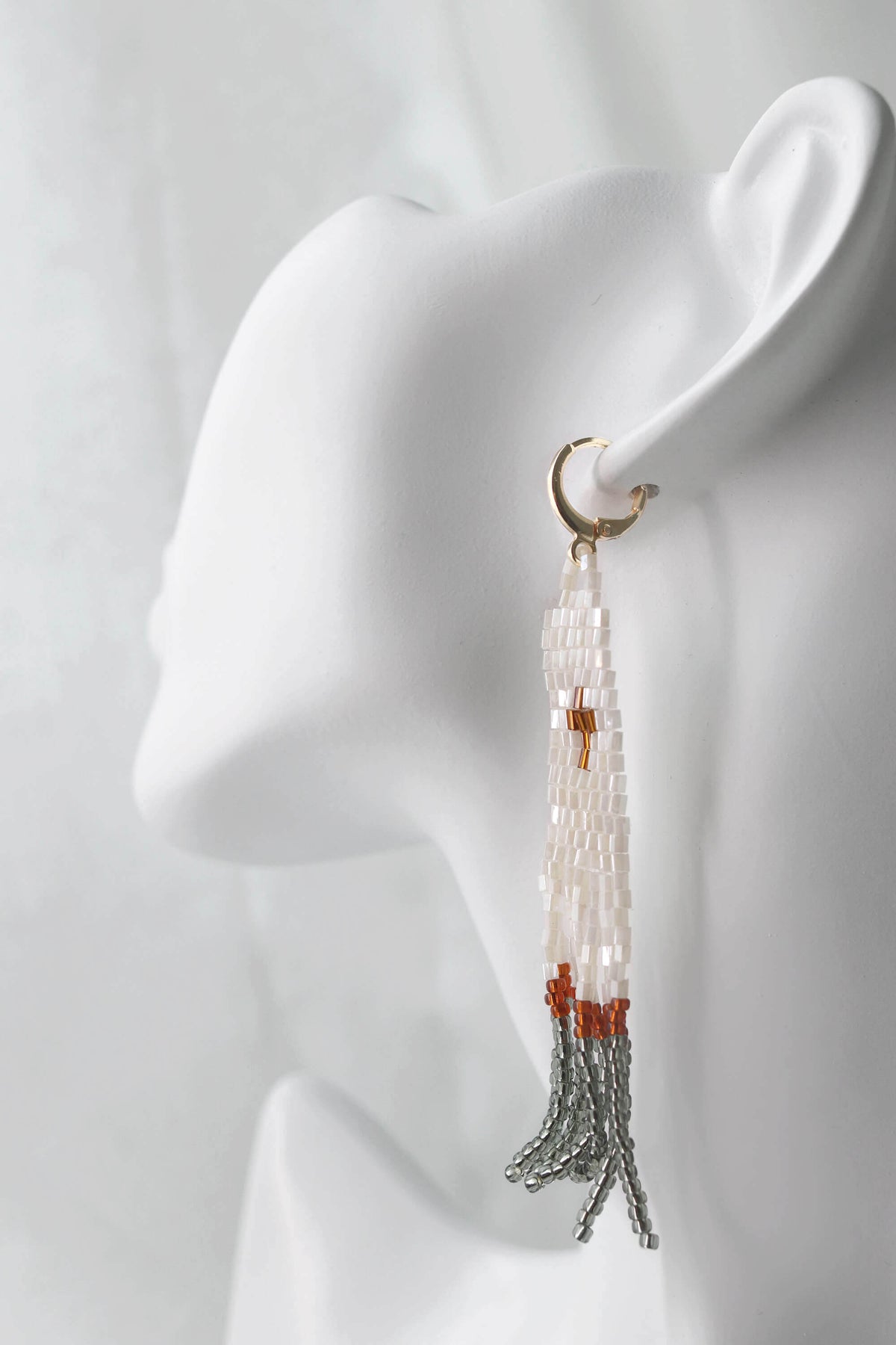 Boho Chic Beaded Cross Earrings