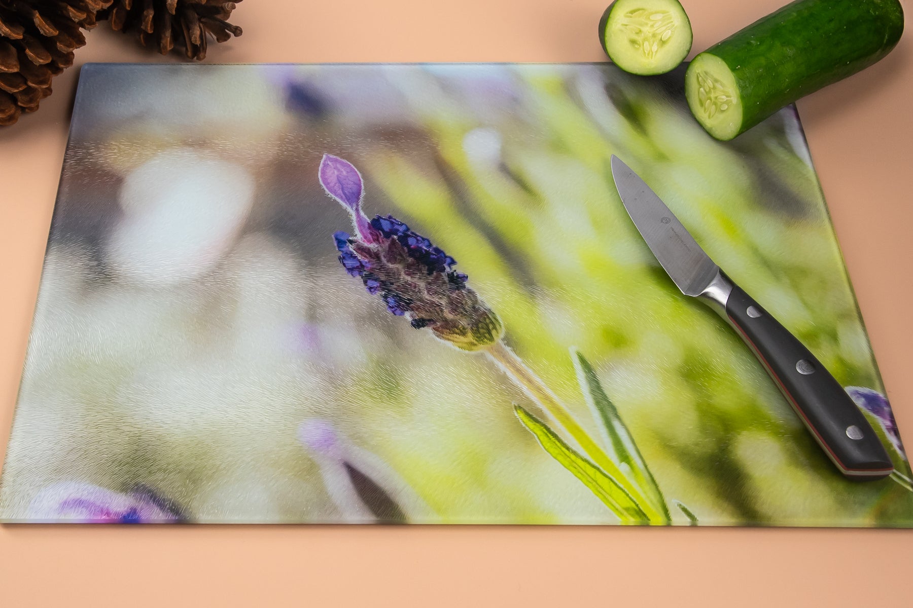Tempered Glass Chopping Boards - Bees and Lavender
