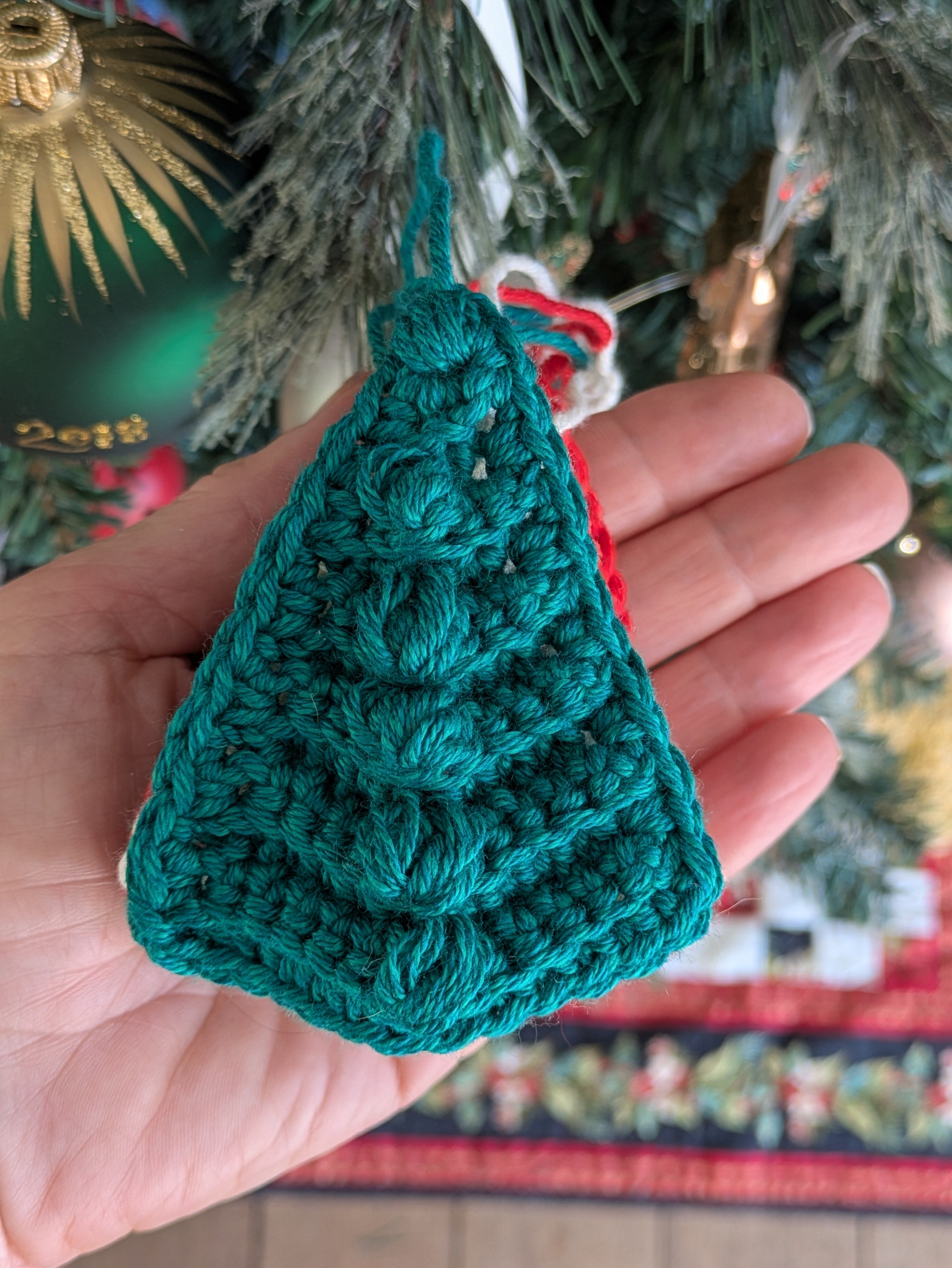Handmade Crochet Christmas Tree Decoration