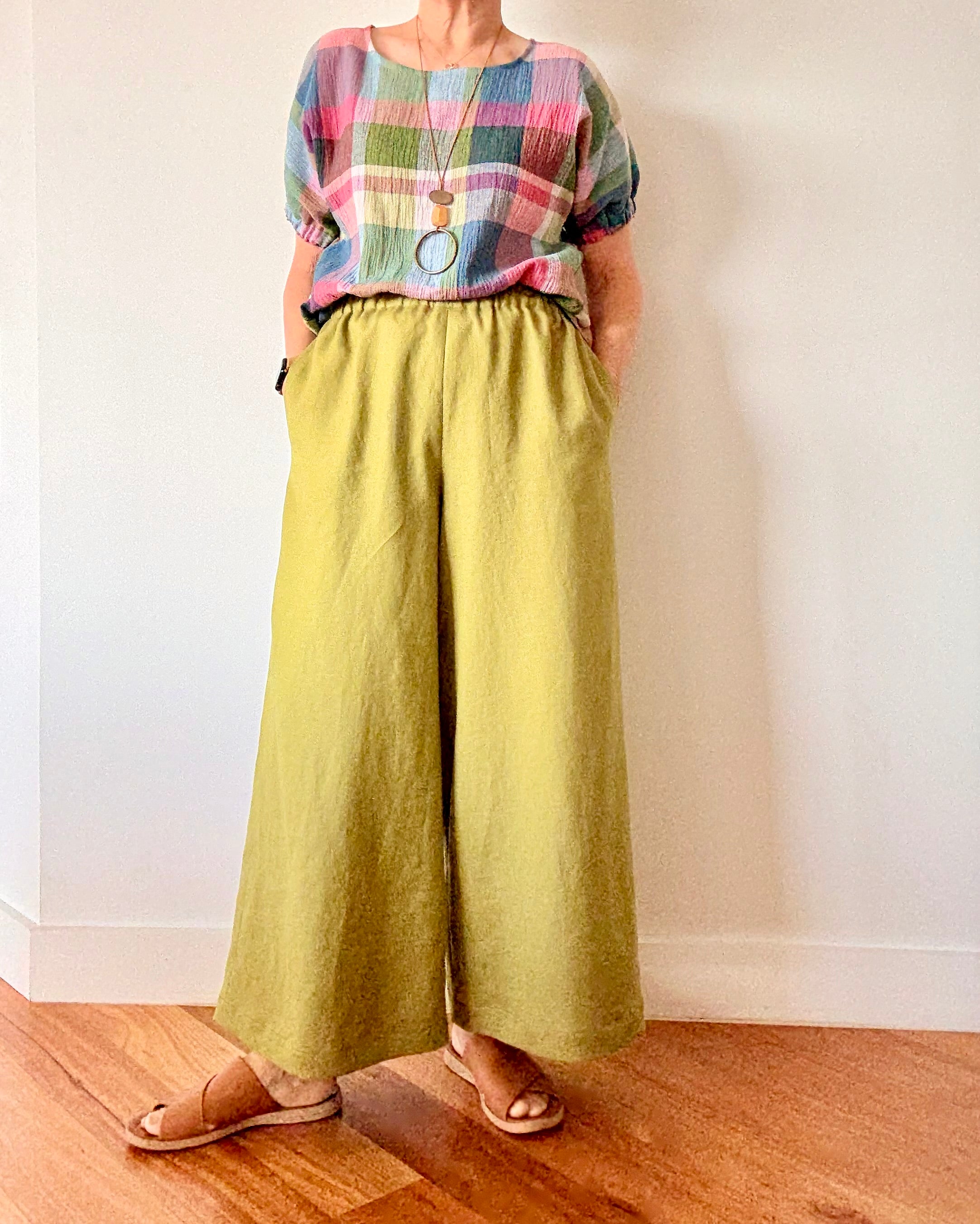 100% Linen Wide Legged Pants