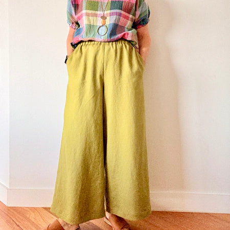 100% Linen Wide Legged Pants