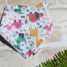 Handcrafted, Bandana Bibs, 6 patterns, Cotton & Terry towelling, E018