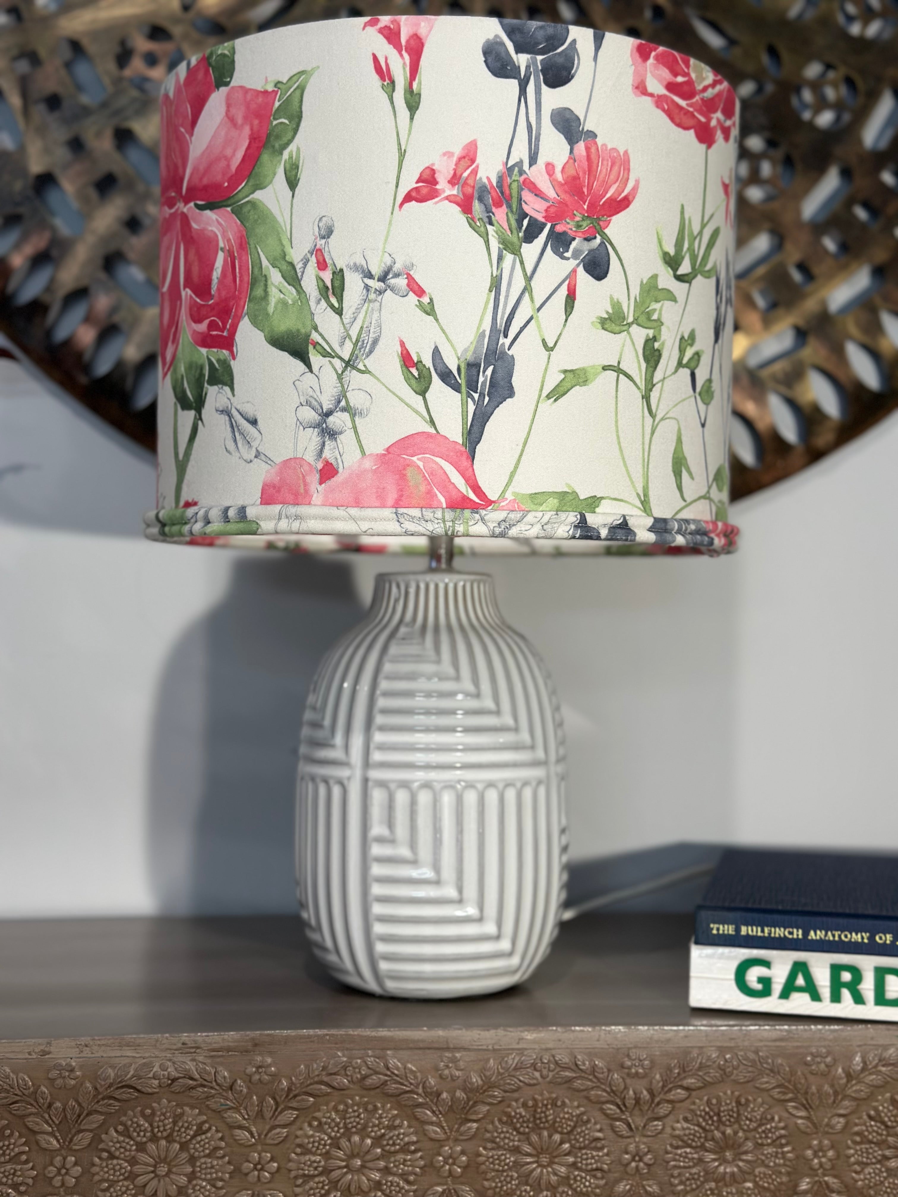 Melissa Drum lampshade with piping