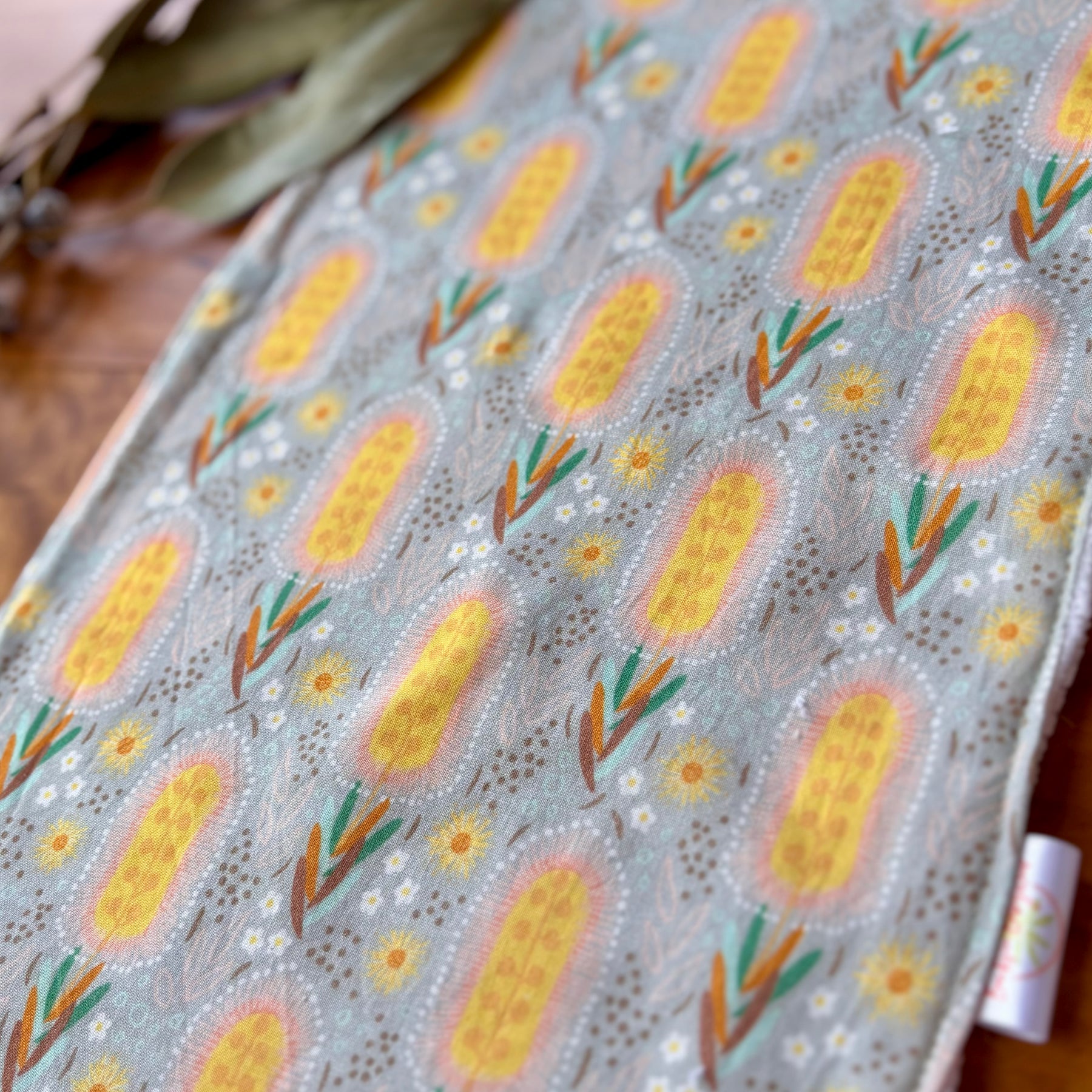 Baby Bib and Burp Cloth Set - Banksias