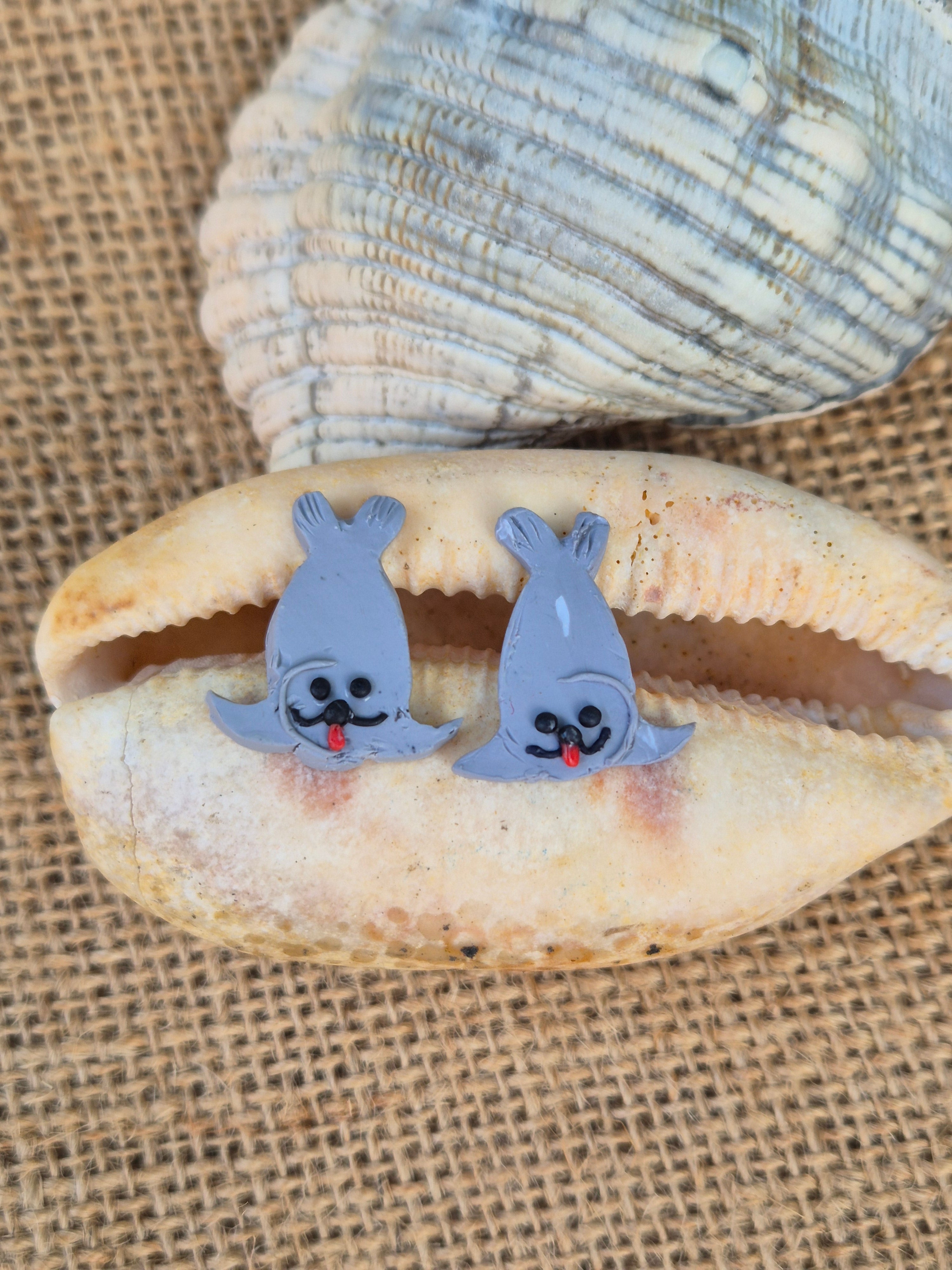 Neal The Seal Mini Studs