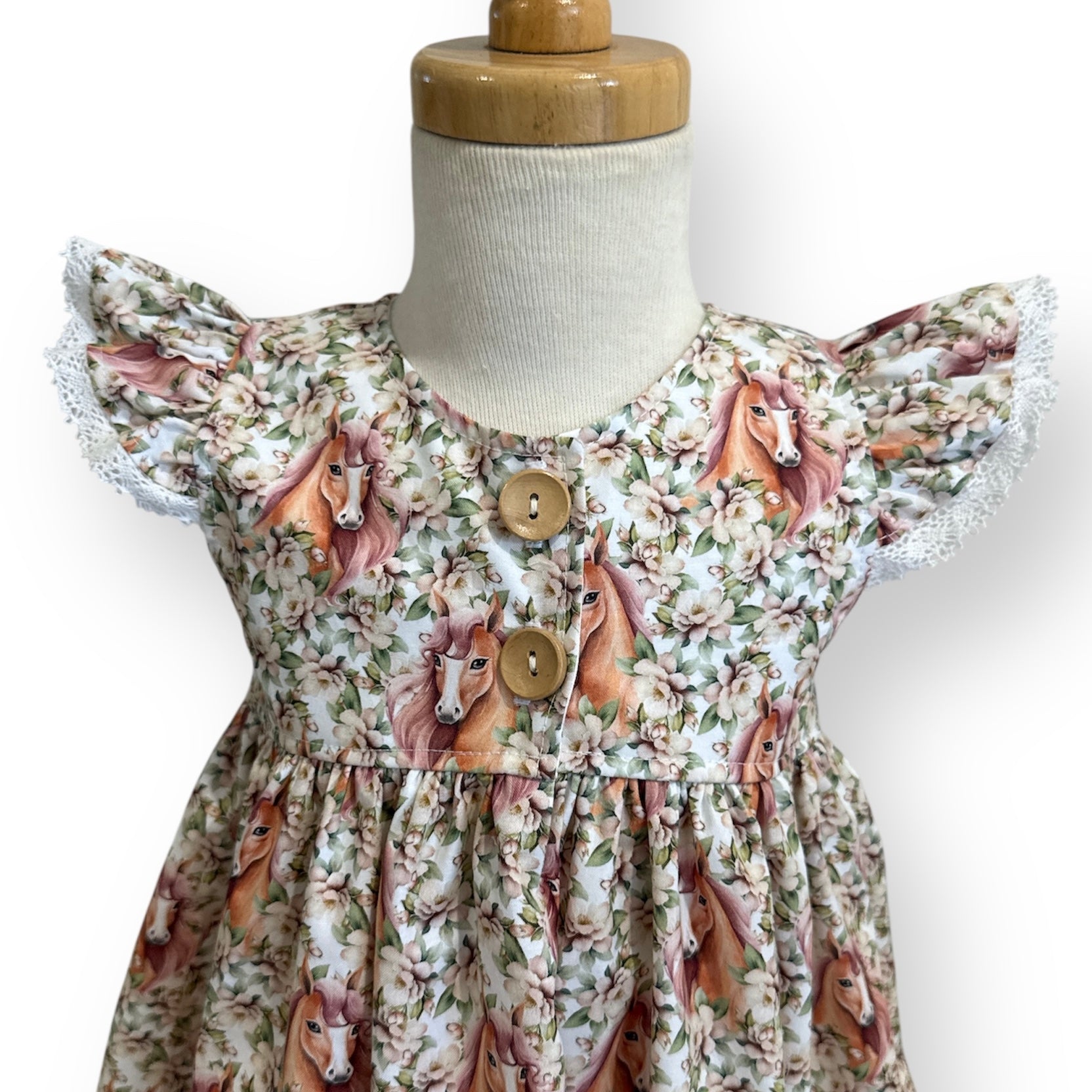 Pretty Horses Flutter Sleeve LEIDON Dress - SIZES 2 & 3