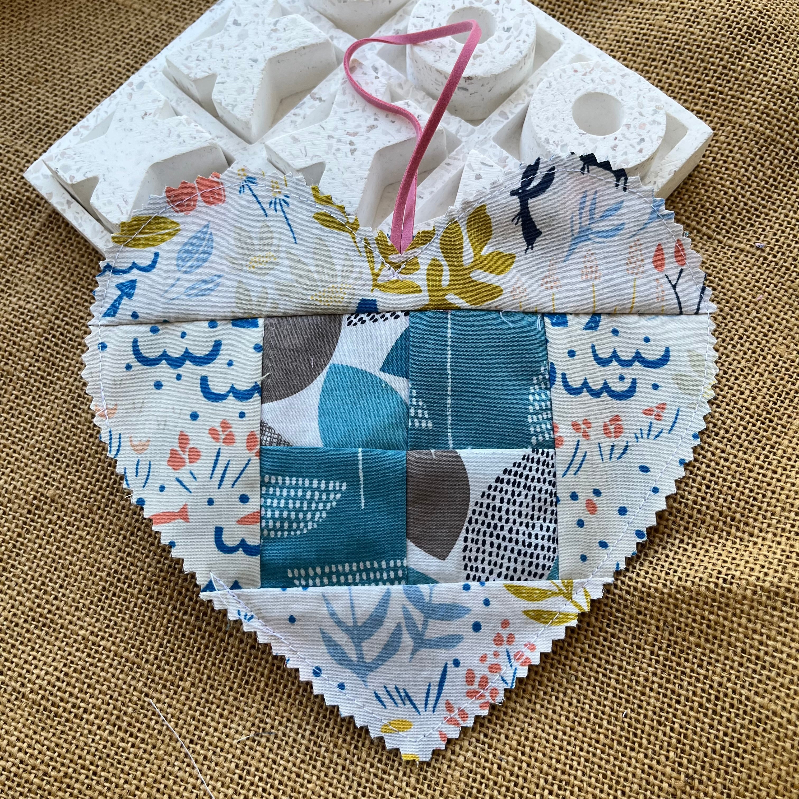 Handmade hearts | organic fabric | rustic look