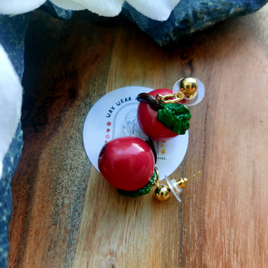 Apple Earrings | Food Inspired Statement Earrings