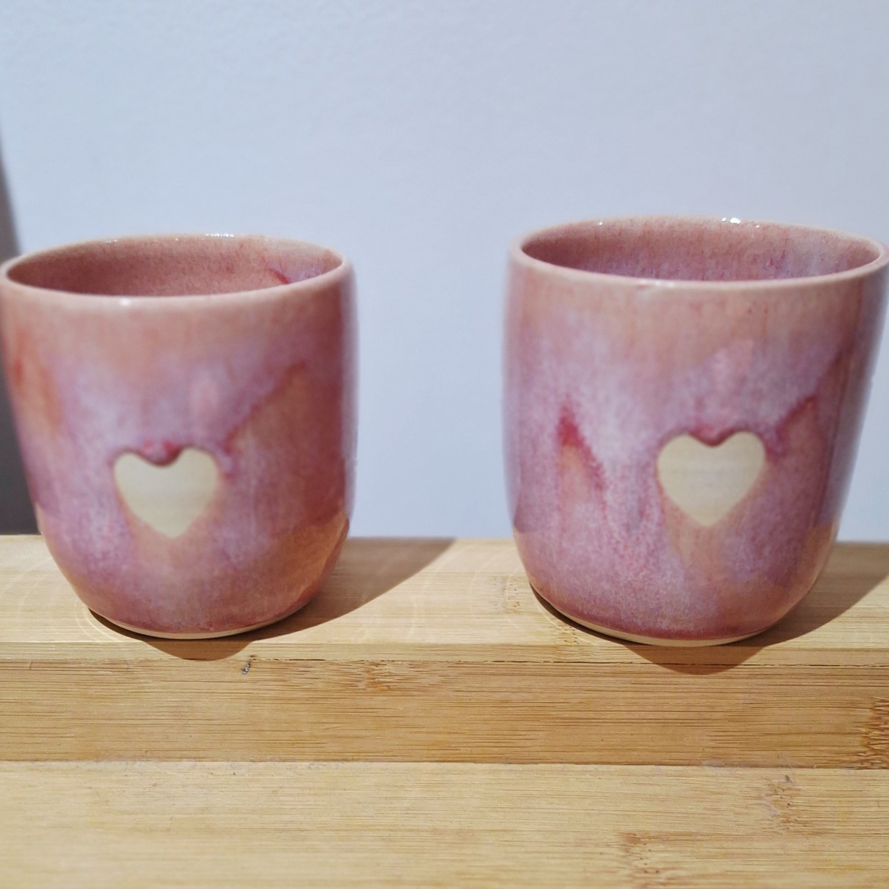 Coffee Latte Cup - Love heart Pink