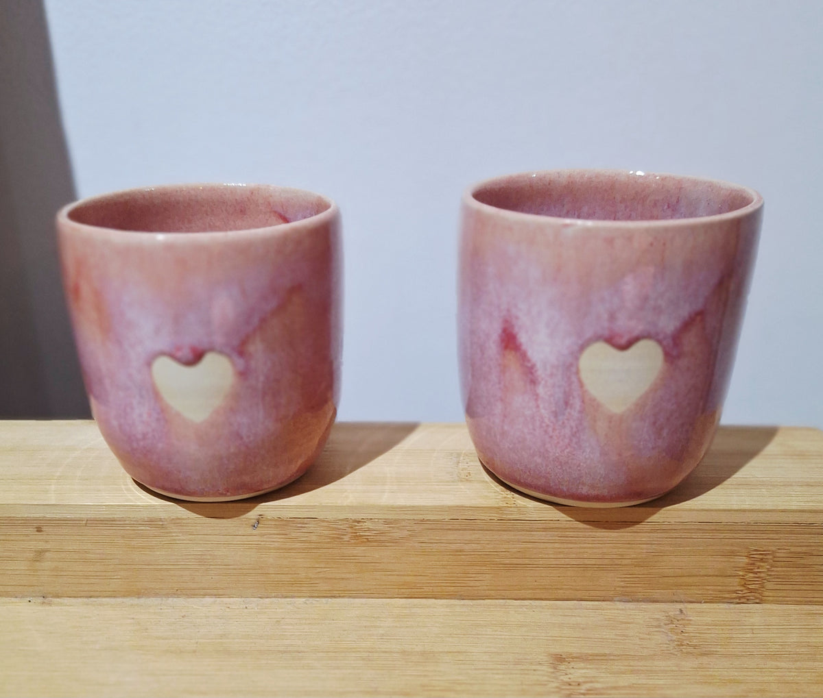 Coffee Latte Cup - Love heart Pink