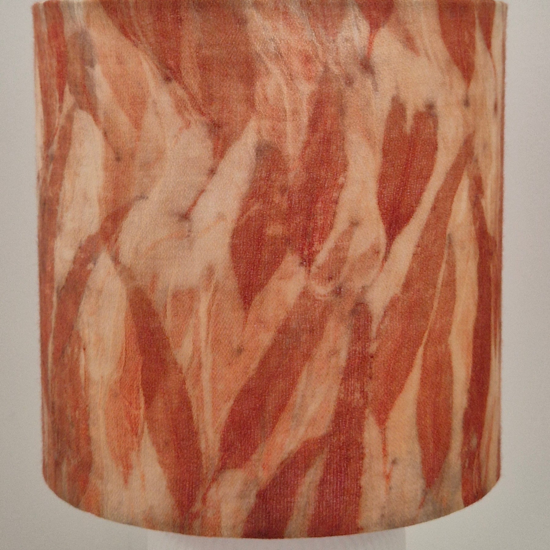 SOLD Gum leaves ecoprinted wool lampshade