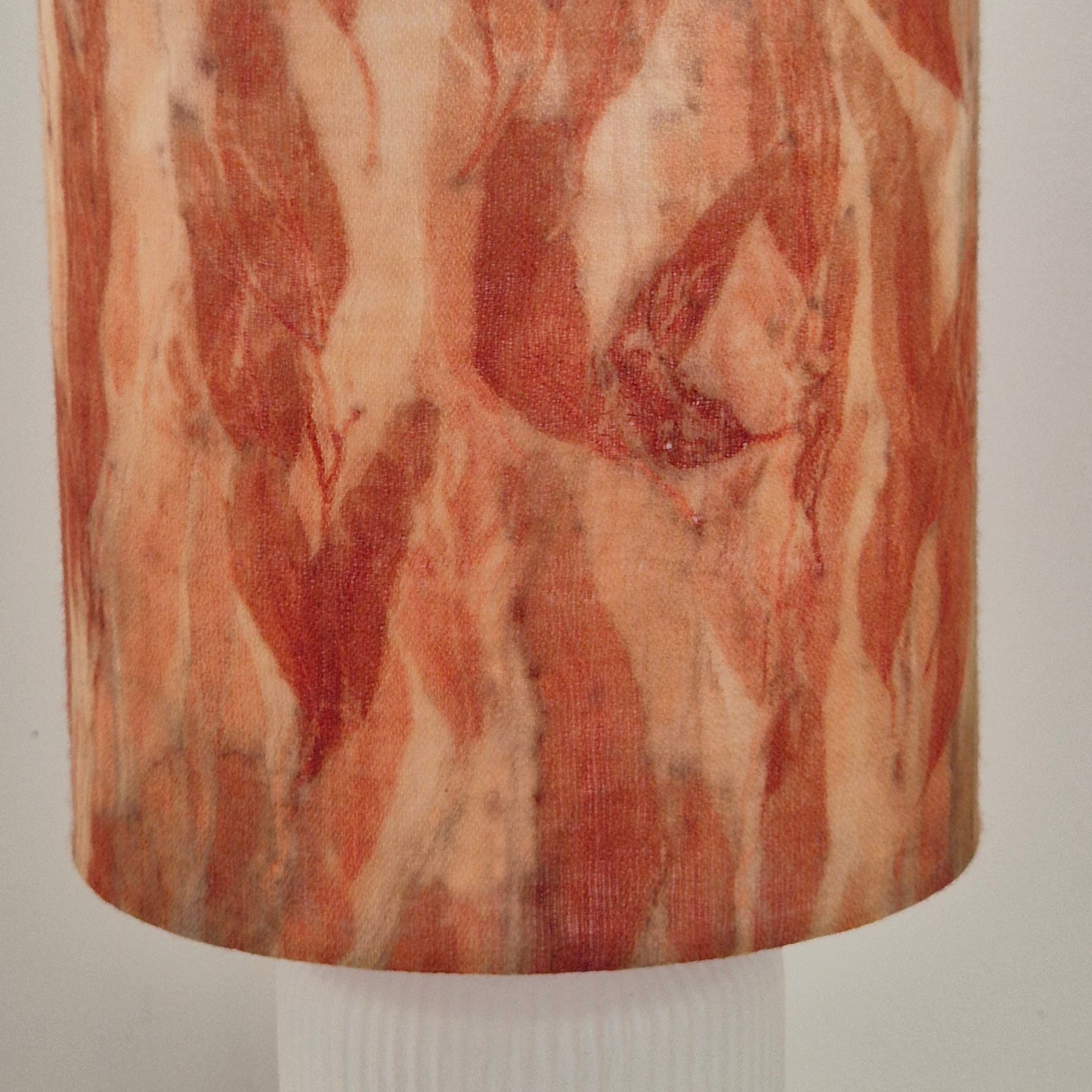 SOLD Gum leaves ecoprinted wool lampshade