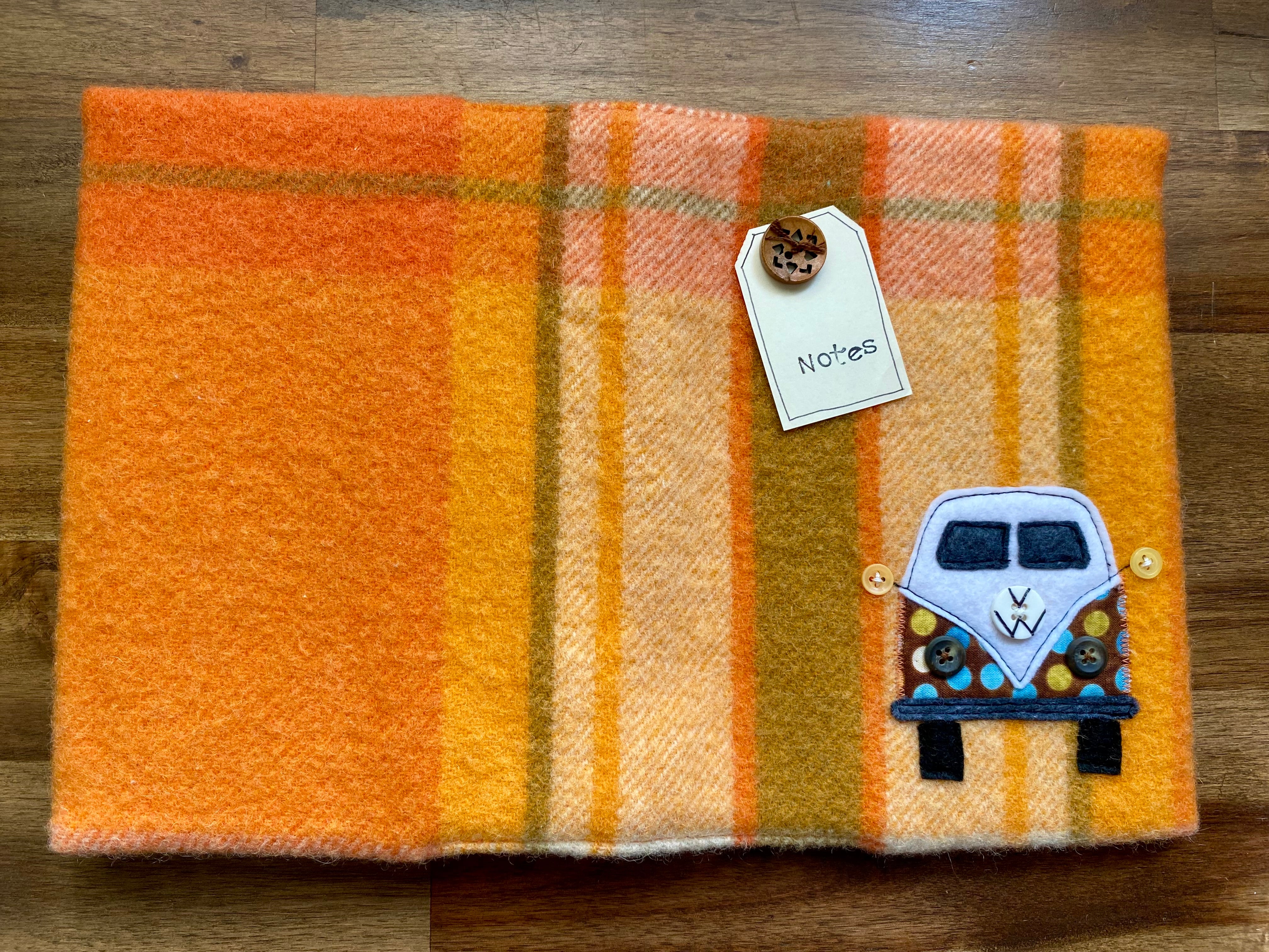 A5 Upcycled Notebook Kombi - Orange