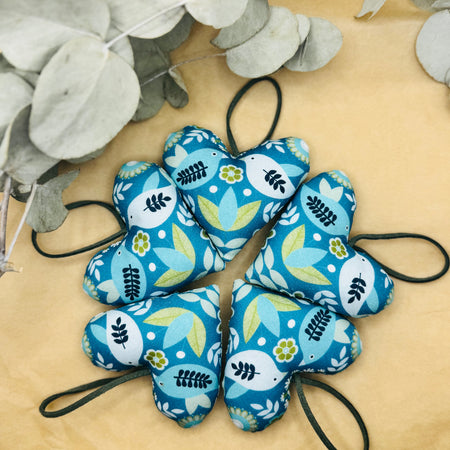 Handmade Teal Scandinavian Hearts