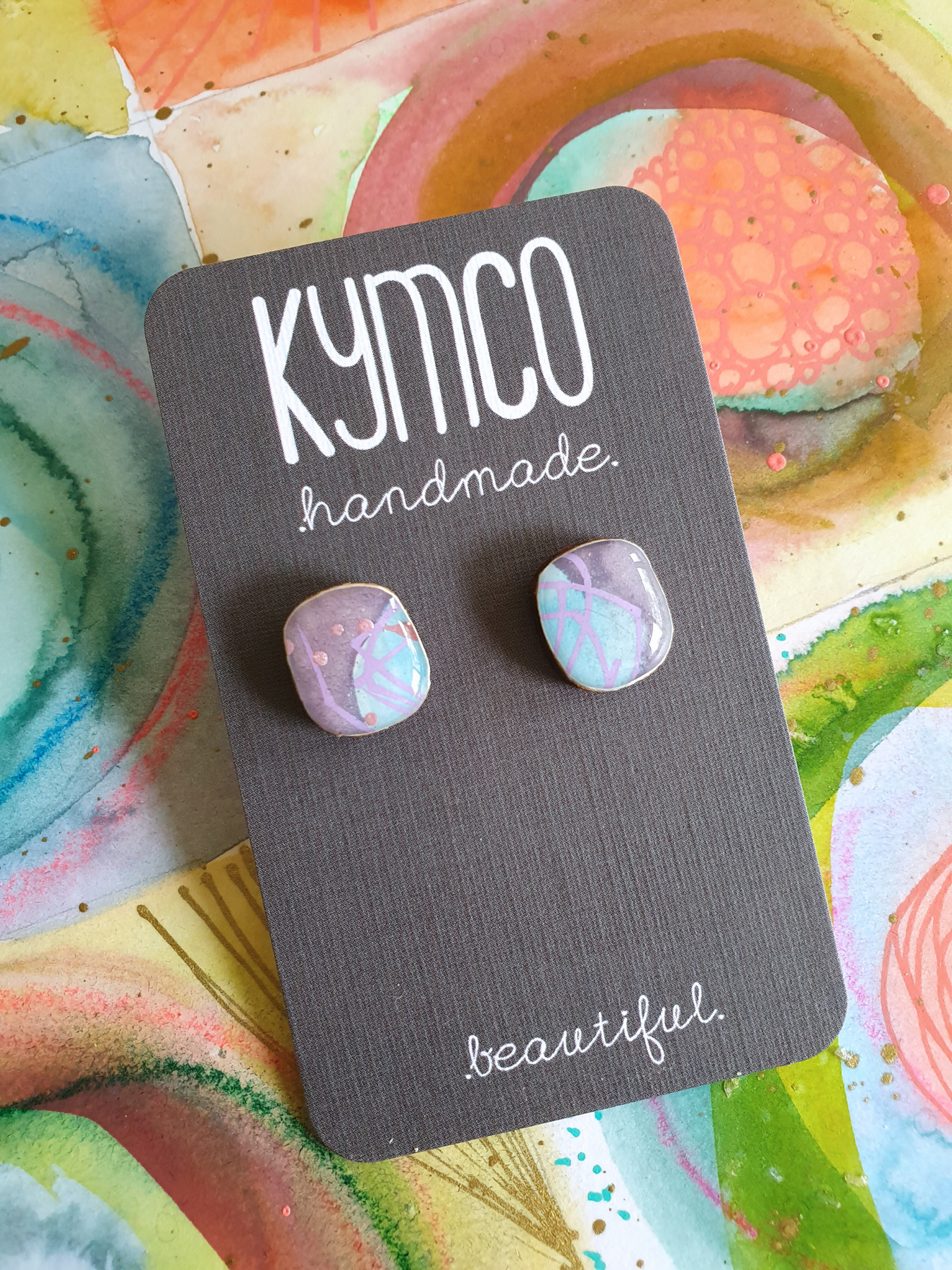 The Tutti Frutti Collection | Resin art jewellery| Stud earrings | Pendants | Brooches