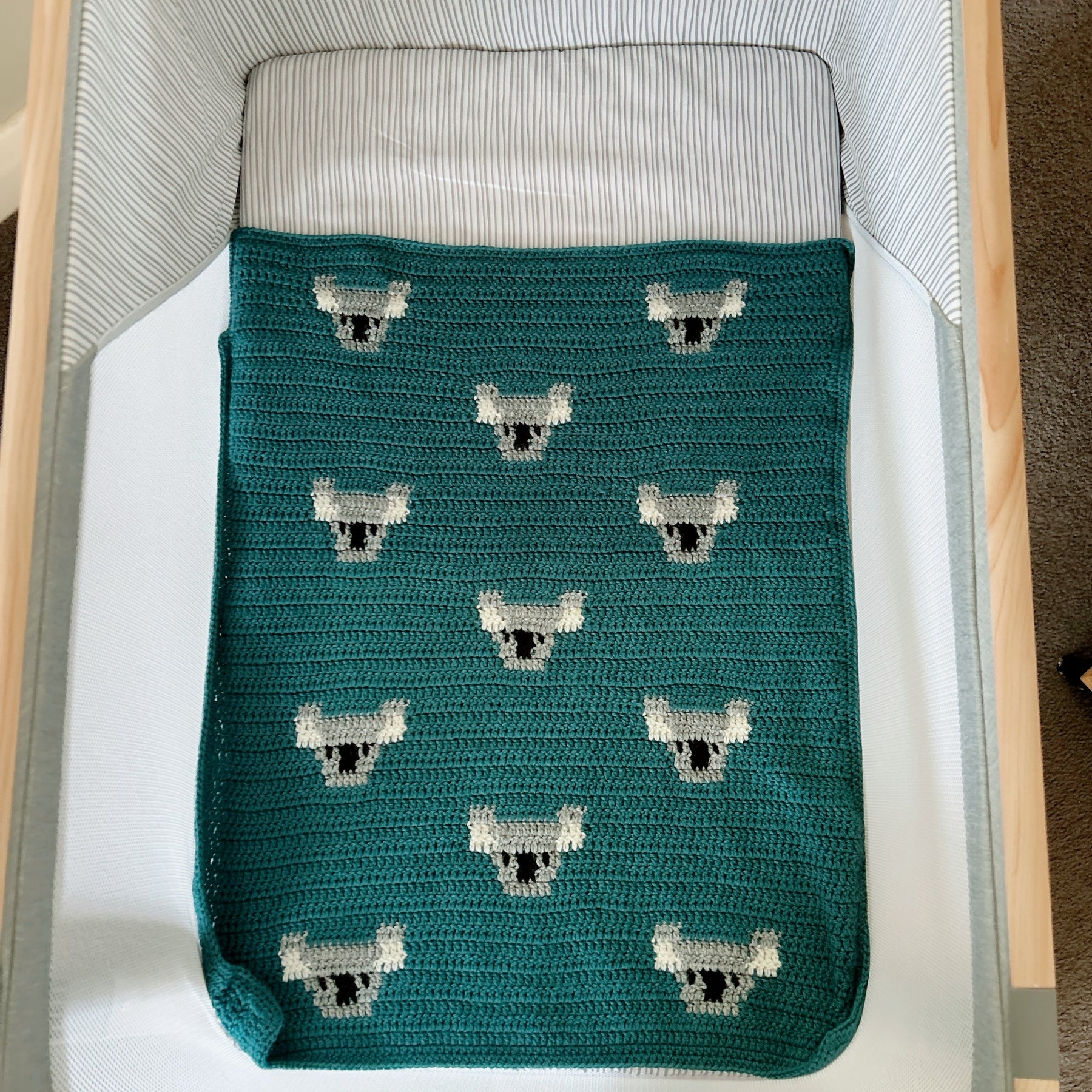 Koala Baby Blanket Crochet Made to Order