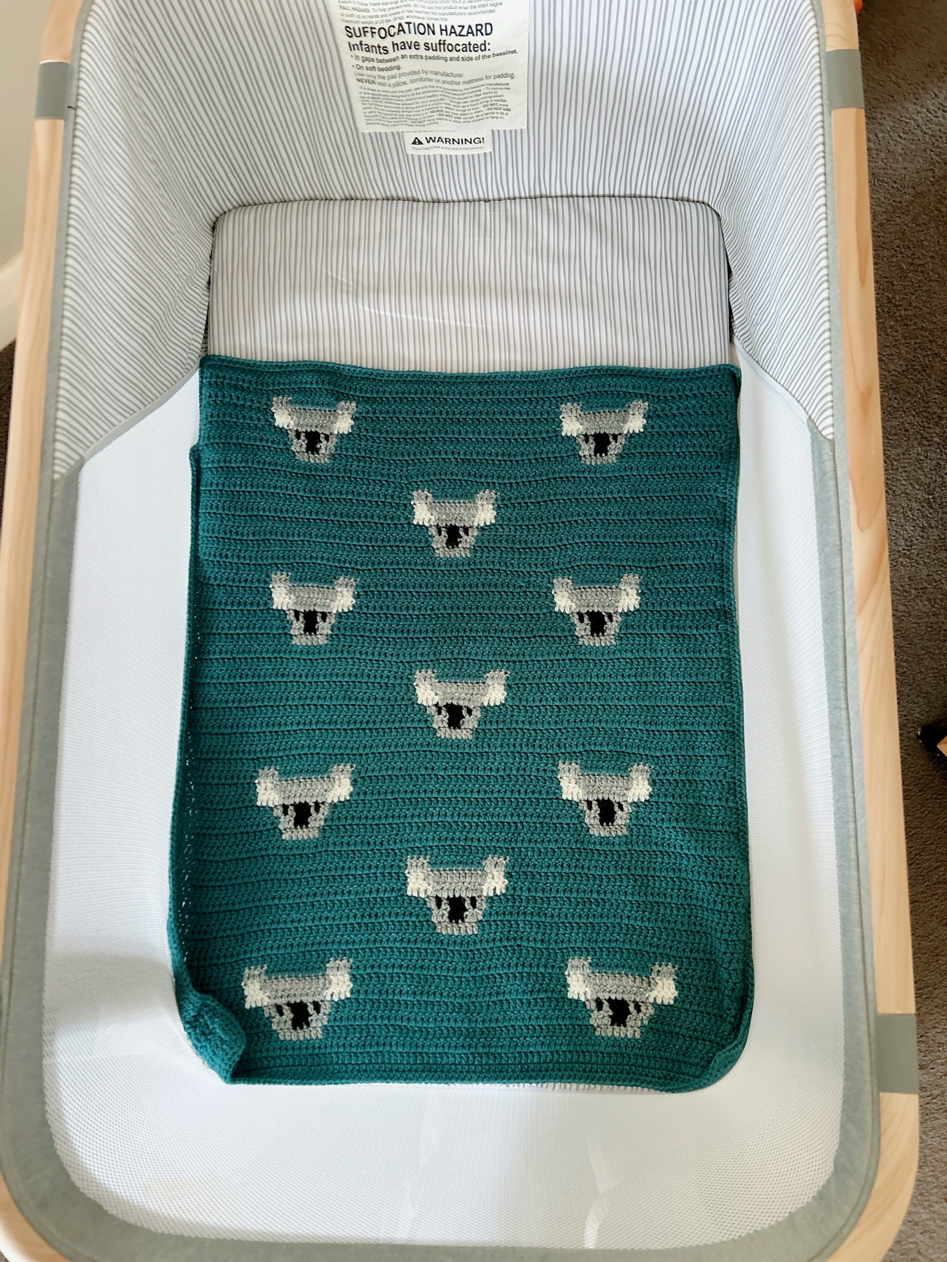 Koala Baby Blanket Crochet Made to Order