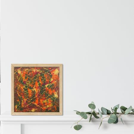 Quiet Heat - Abstract Textured Acrylic Painting