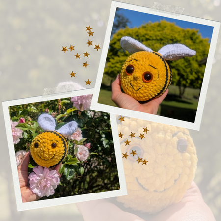 Handmade Large Crochet Bee